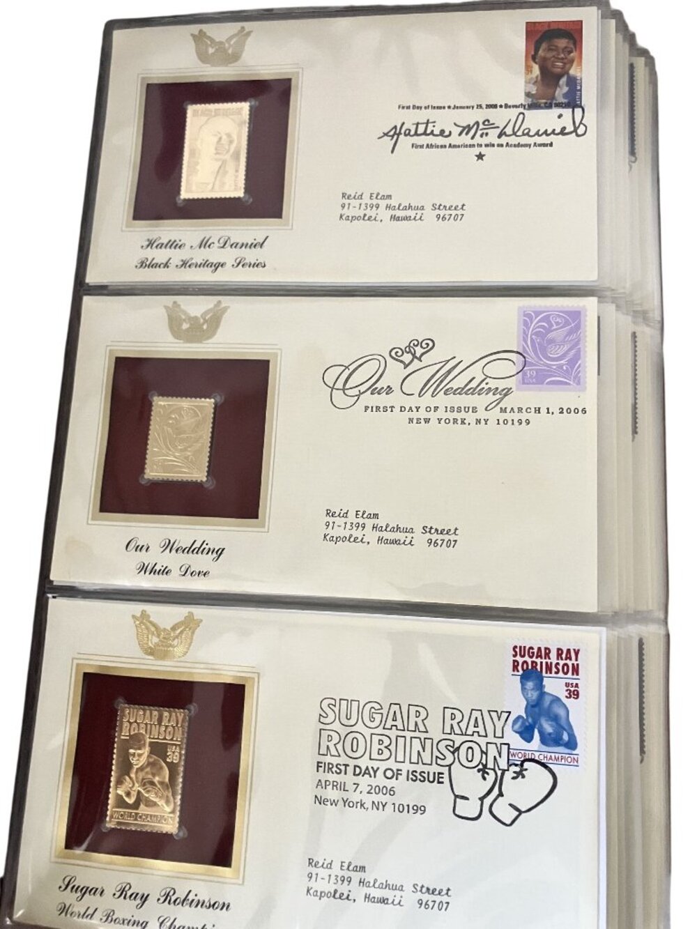 Gold-Plated Stamp Covers First Day Issue Collectibles